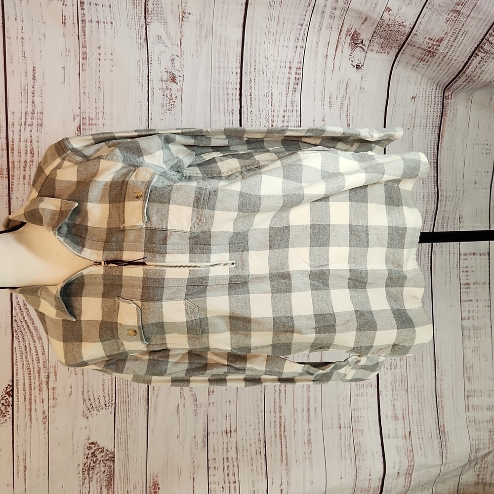 Champs women's 1/4 zip flannel pullover shirt